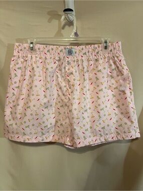 Better Together Pink Cocktail Print Cotton Pajama Shorts